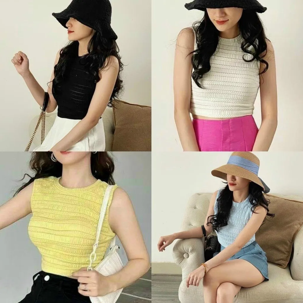 Alternative view of Áo 3 Lỗ Sát Nách Chất Xốp Nổi Nhiều Màu Xinh Xắn Sldca36 - Diepchi Fashion