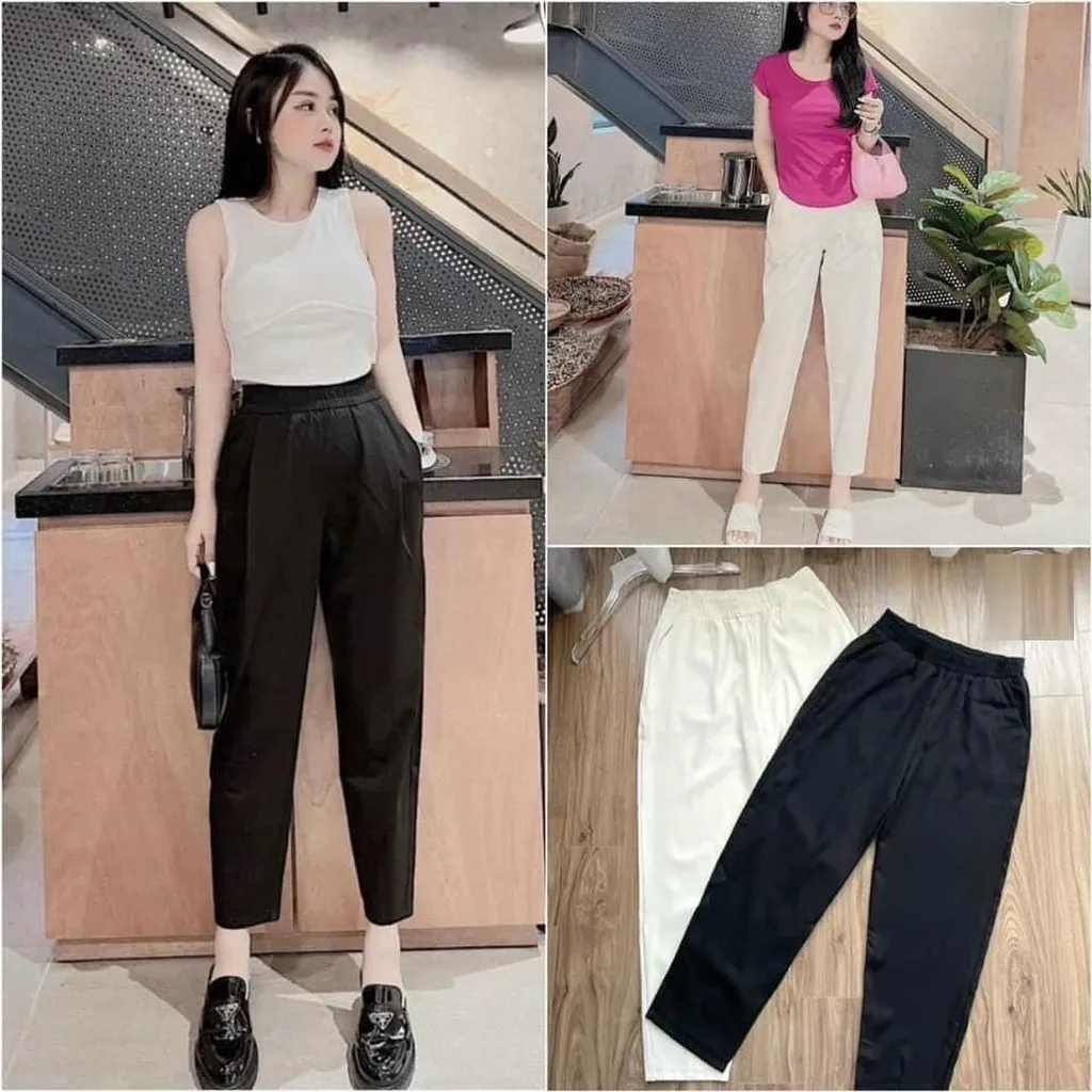 Quần Baggy Cạp Chun Nắp Túi Sau Form Chuẩn Chất Đẹp Sldcq95 - Diepchi Fashion
