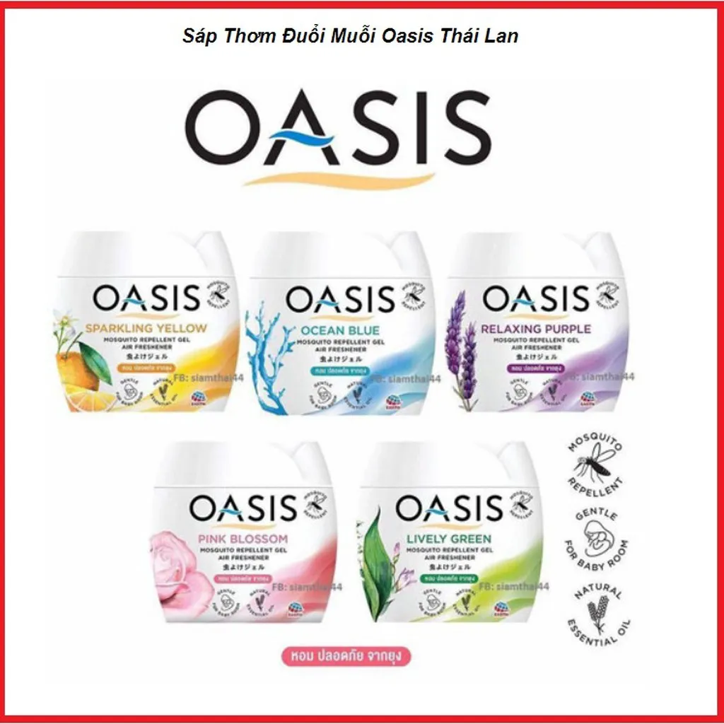 Sáp Thơm Đuổi Muỗi Oasis Thái Lan Ctb265 Hàng Chuẩn Thái - Bechip