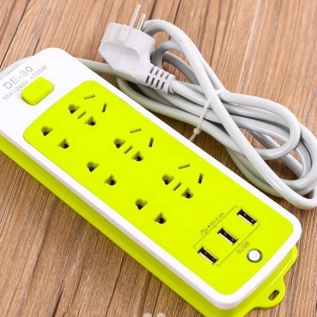 Ổ Điện Xanh Lá Có 3 Usb Sạc Điện Thoại - Gdn