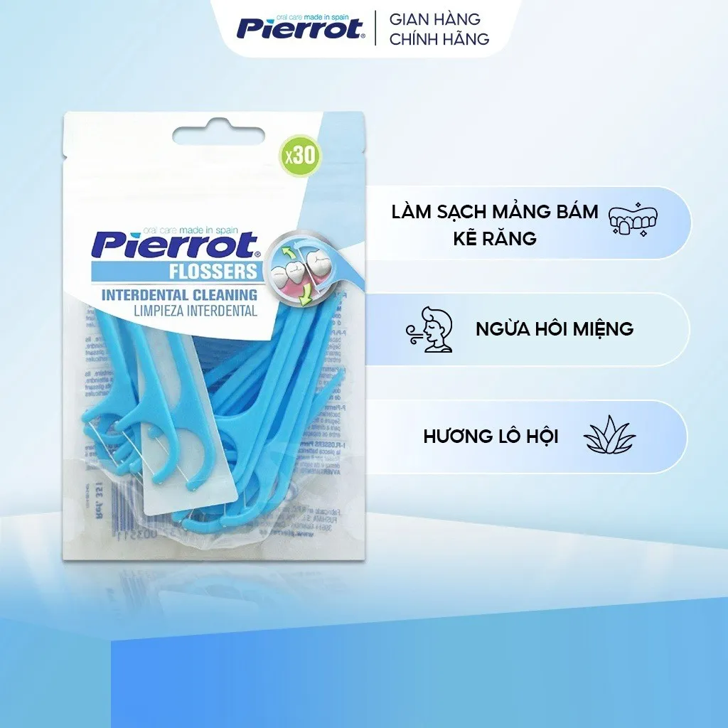 Alternative view of [ Mua 3 Tặng 1 ] Chỉ Kẽ Răng Flossers 30 Chiếc-pierrot Tây Ban Nha