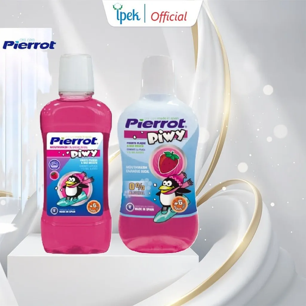 [ Mua 2 Tặng 1 Xịt Thơm Miệng ] Nước Súc Miệng Trẻ Em Piwy Hương Dâu Tây 500ml-pierrot