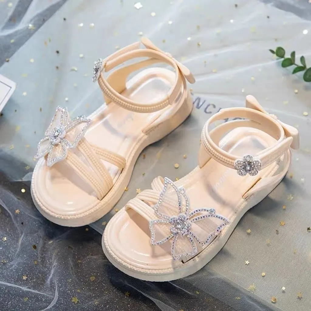 Alternative view of Giày Sandal Đế Mềm Chống Trượt Đính Bướm Đá Cho Bé Gái Nh01 - Be Yourself