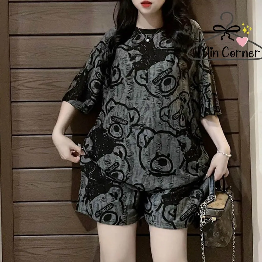 Set Bộ Thun Họa Tiết Gấu Mb85 - Min Corner