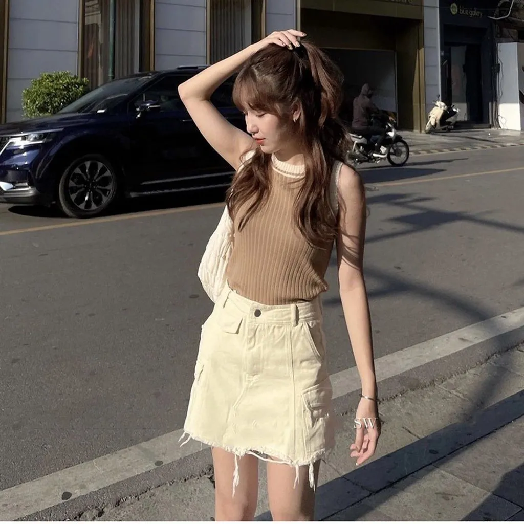 Alternative view of Áo Sát Nách Chất Montoghi Viền Phối Màu Hot Trend Slcxa185 - Chipxinhxk