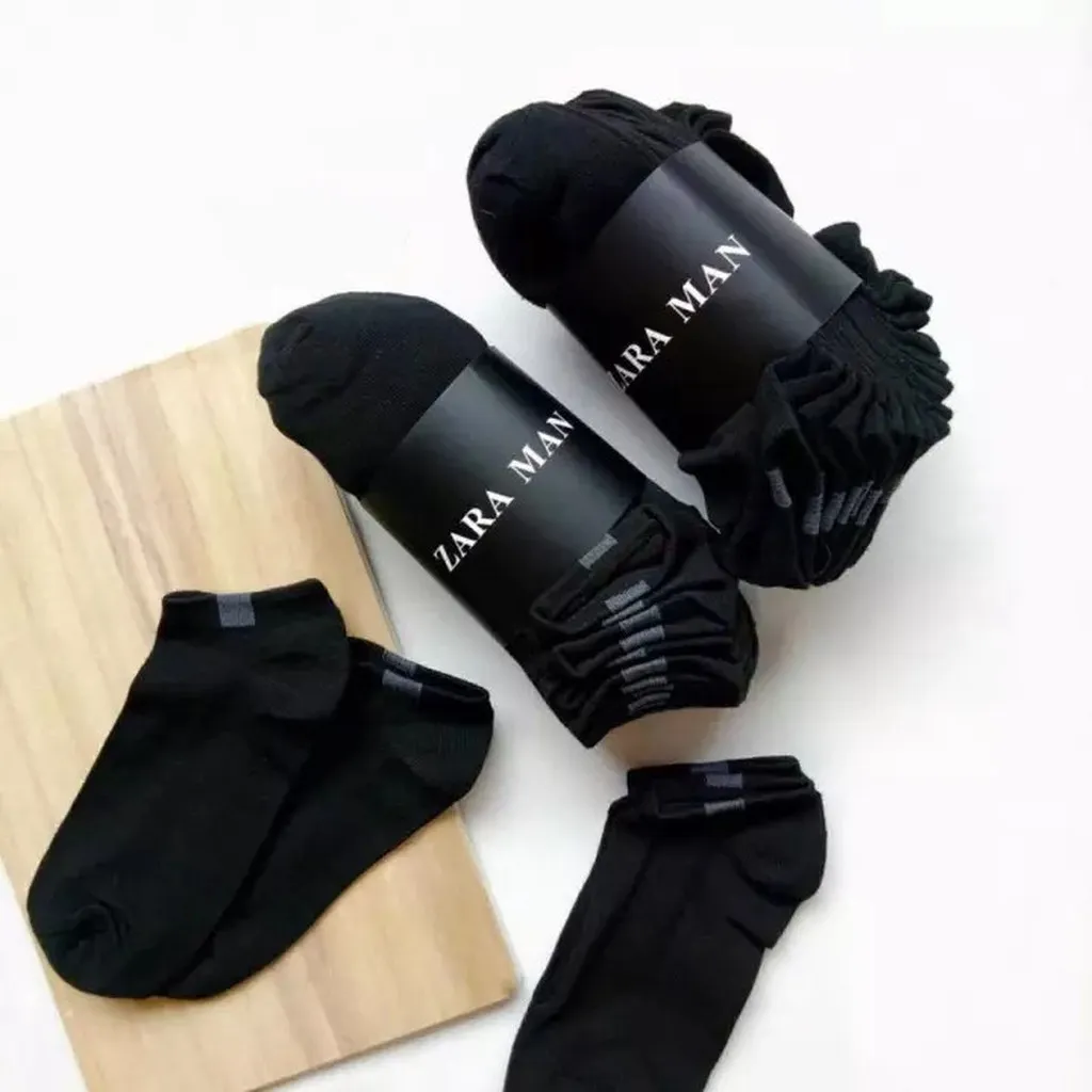 Alternative view of [ 5 Đôi ] Tất Ngắn Nam Nữ Vớ Thấp Cổ 4 Màu Trơn Chống Hôi Chân Cao Cấp - Trùm Sỉ Vn