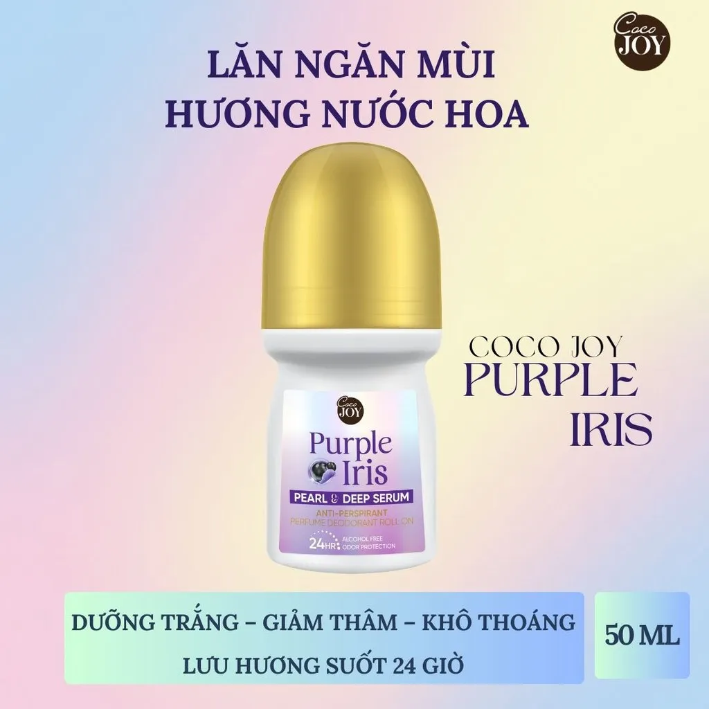 Lăn Ngăn Mùi Hương Nước Hoa Purple Iris 50ml -coco Joy