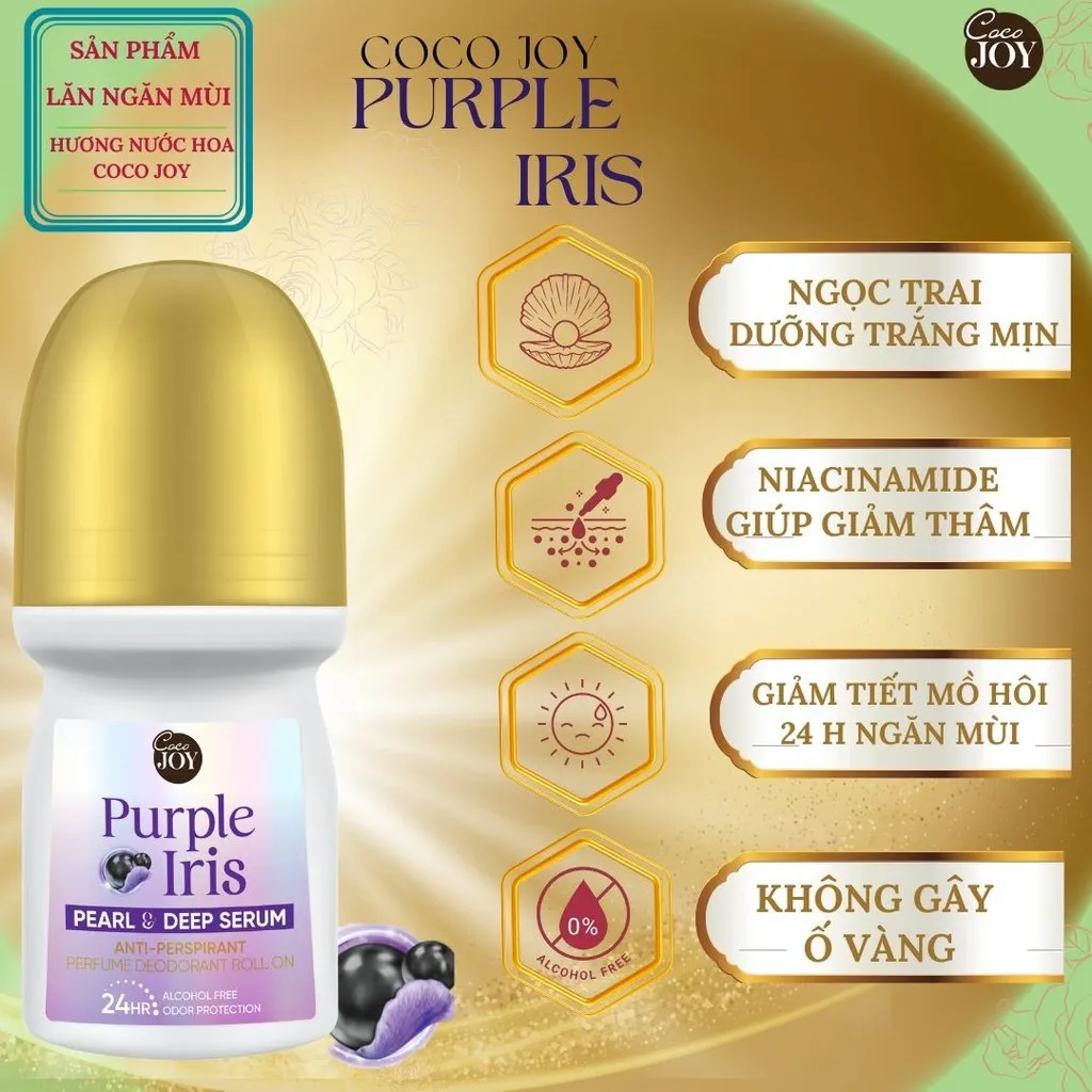 Alternative view of Lăn Ngăn Mùi Hương Nước Hoa Purple Iris 50ml -coco Joy