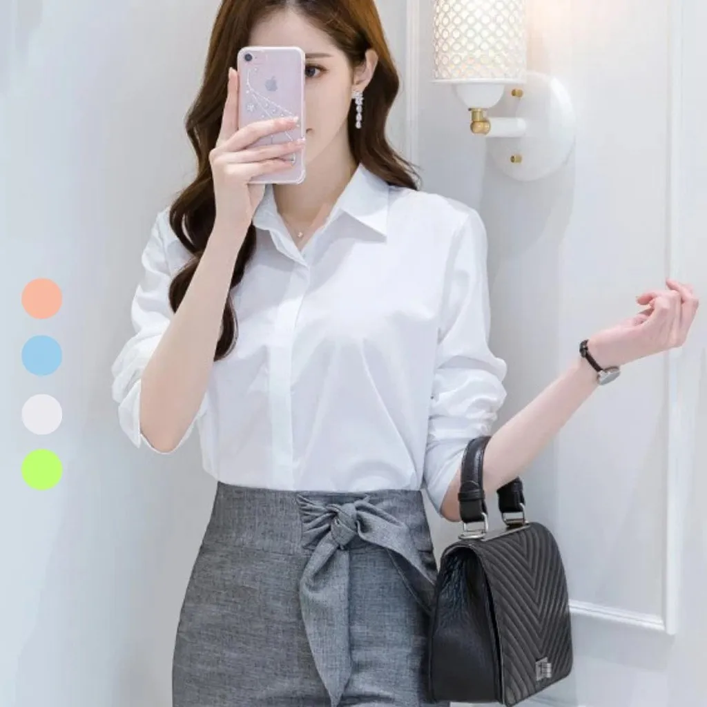 Alternative view of Áo Sơ Mi Trắng Cổ Đức Phong Cách Công Sở Sldca02 - Diepchi Fashion