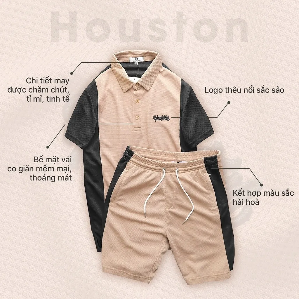 Alternative view of Set Bộ Nam Houston Chất Cotton Tổ Ong P180 - Lady's Passion