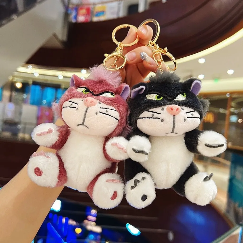 Móc Khóa Mèo Béo Lucifer Nghịch Ngợm, Móc Khóa Trang Trí Gấu Bông Dễ Thương - Dmastore