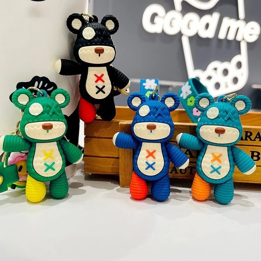Alternative view of Móc Khóa Trang Trí Hoạt Hình Gấu Bearbrick Silicon Dễ Thương, Móc Treo Túi Balo Đáng Yêu - Dmastore