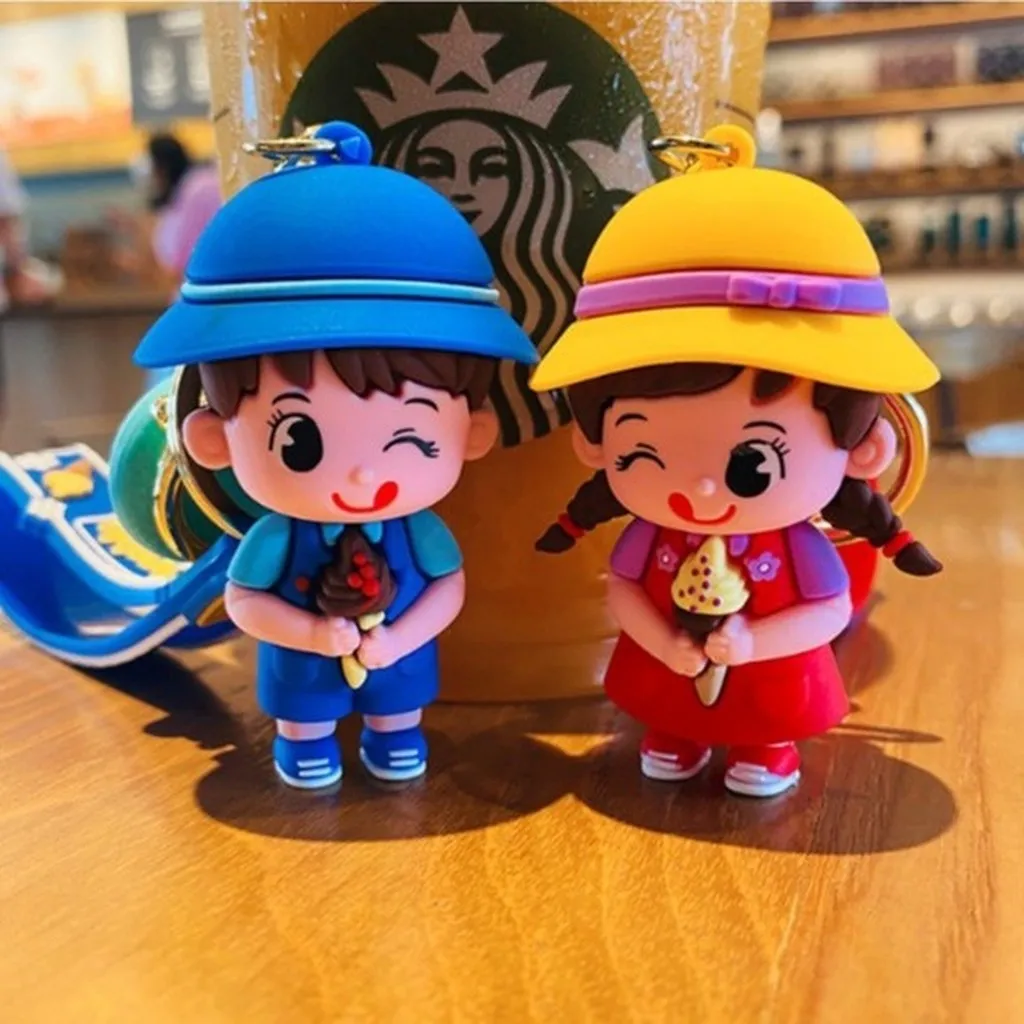 Móc Khóa Cặp Đôi Tình Yêu Siêu Cute, Móc Khóa Đôi Adorable Phụ Kiên Túi Xách, Balo Đáng Yêu - Dmastore
