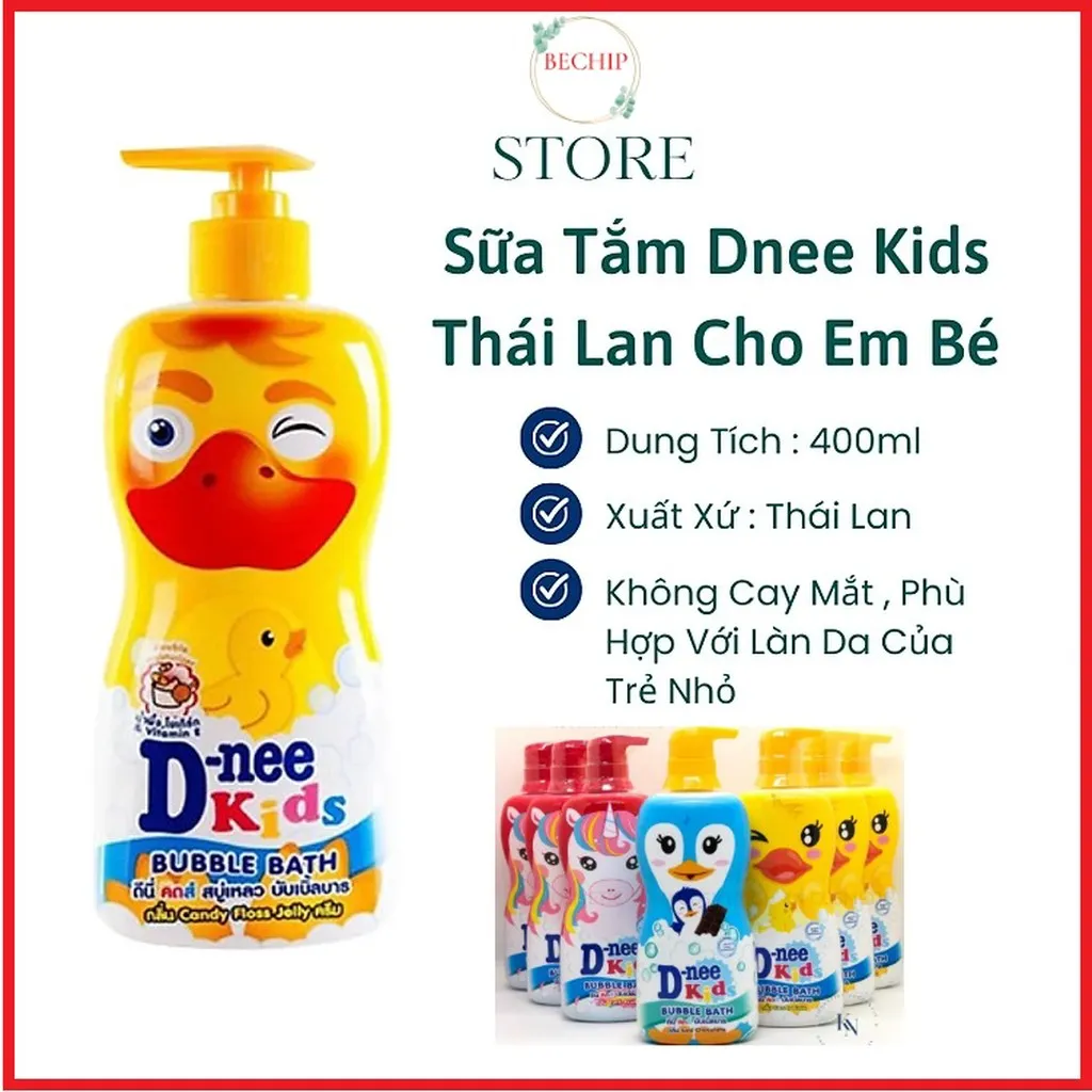 Sữa Tắm Gội Toàn Thân Cho Bé D-nee Kids, Dnee Chuẩn Thái Lan 400ml Ctb290 - Bechip