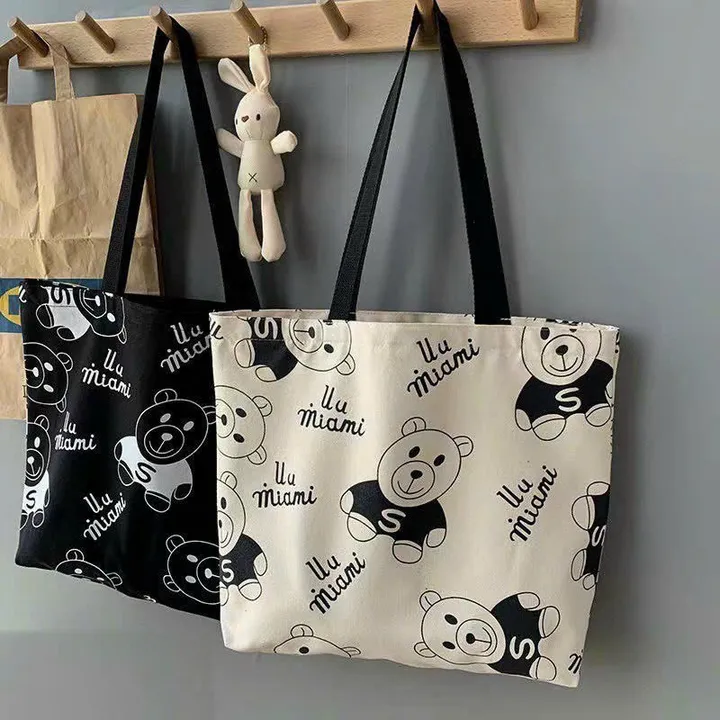 Túi Vải Họa Tiết Gấu Thời Trang Đi Chơi, Đi Học, Đi Làm Pp309 - Pipi Store