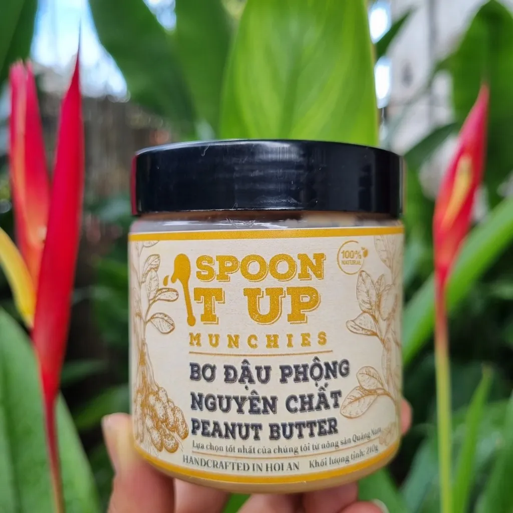 Bơ Đậu Phộng Nguyên Chất 210g- Hoàn Toàn Tự Nhiên- Không Đường- Spoon It Up