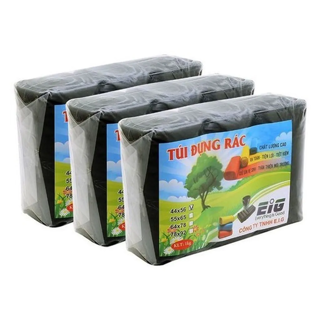 Túi Rác 3 Cuộn Đen Tiểu, Trung, Đại