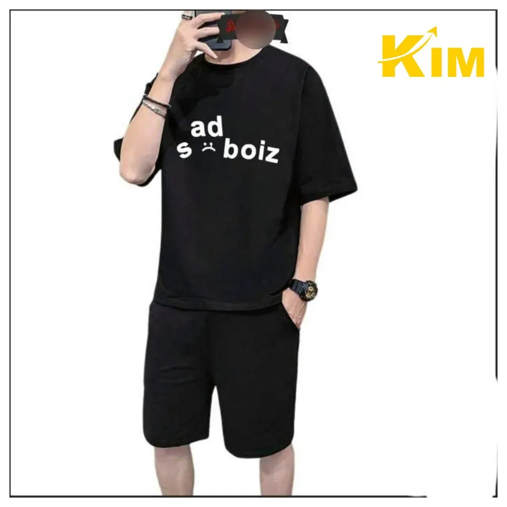 Bộ Đồ Unisex Nam Nữ In Chữ Sadboiz Thoáng Mát - Kim
