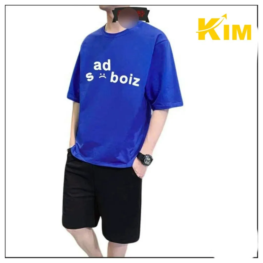 Alternative view of Bộ Đồ Unisex Nam Nữ In Chữ Sadboiz Thoáng Mát - Kim