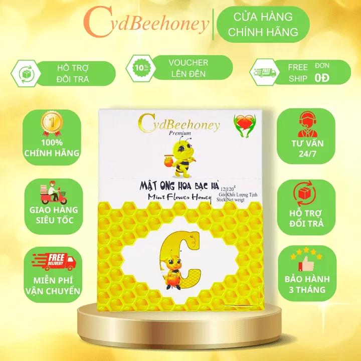 Alternative view of Hộp Mật Ong Hoa Bạc Hà 12x10g - Cvdbeehoney