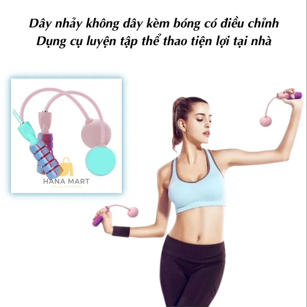 Alternative view of Dây Nhảy Đàn Hồi Không Dây Có Bóng Luyện Thể Lực Không Tiếng Ồn - Shop Mẹ Bống