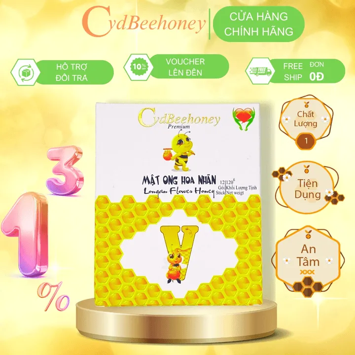 Hộp Mật Ong Hoa Nhãn 12x10g - Cvdbeehoney