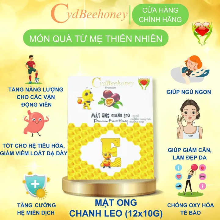 Hộp Mật Ong Chanh Leo 12x10g - Cvdbeehoney