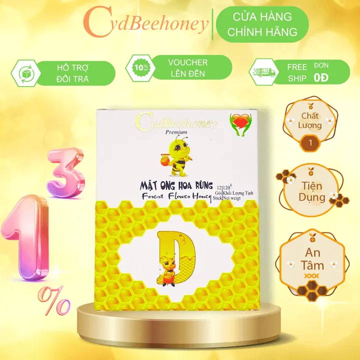Hộp Mật Ong Hoa Rừng 12x10g - Cvdbeehoney