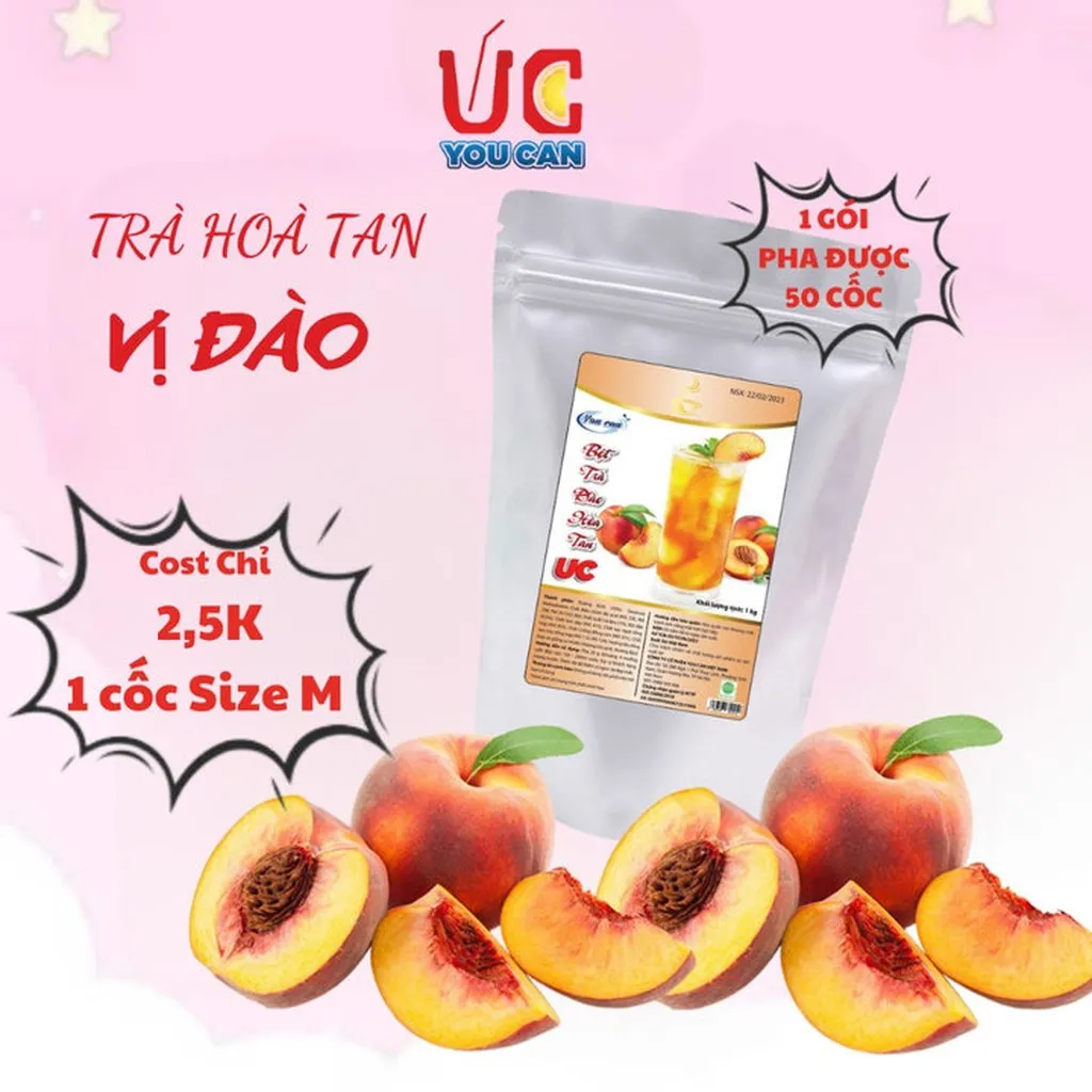 Alternative view of [thùng 10kg] Bột Trà Đào Hòa Tan Tiện Lợi, Giàu Vitamin C, Không Chứa Chất Bảo Quản U007 - Lady's Passion