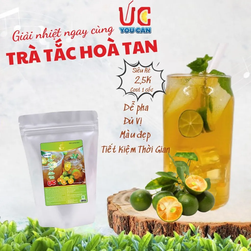 [túi 1kg] Bột Trà Tắc Hòa Tan Tiện Lợi, Giàu Vitamin C, Không Chứa Chất Bảo Quản U009 - Lady's Passion