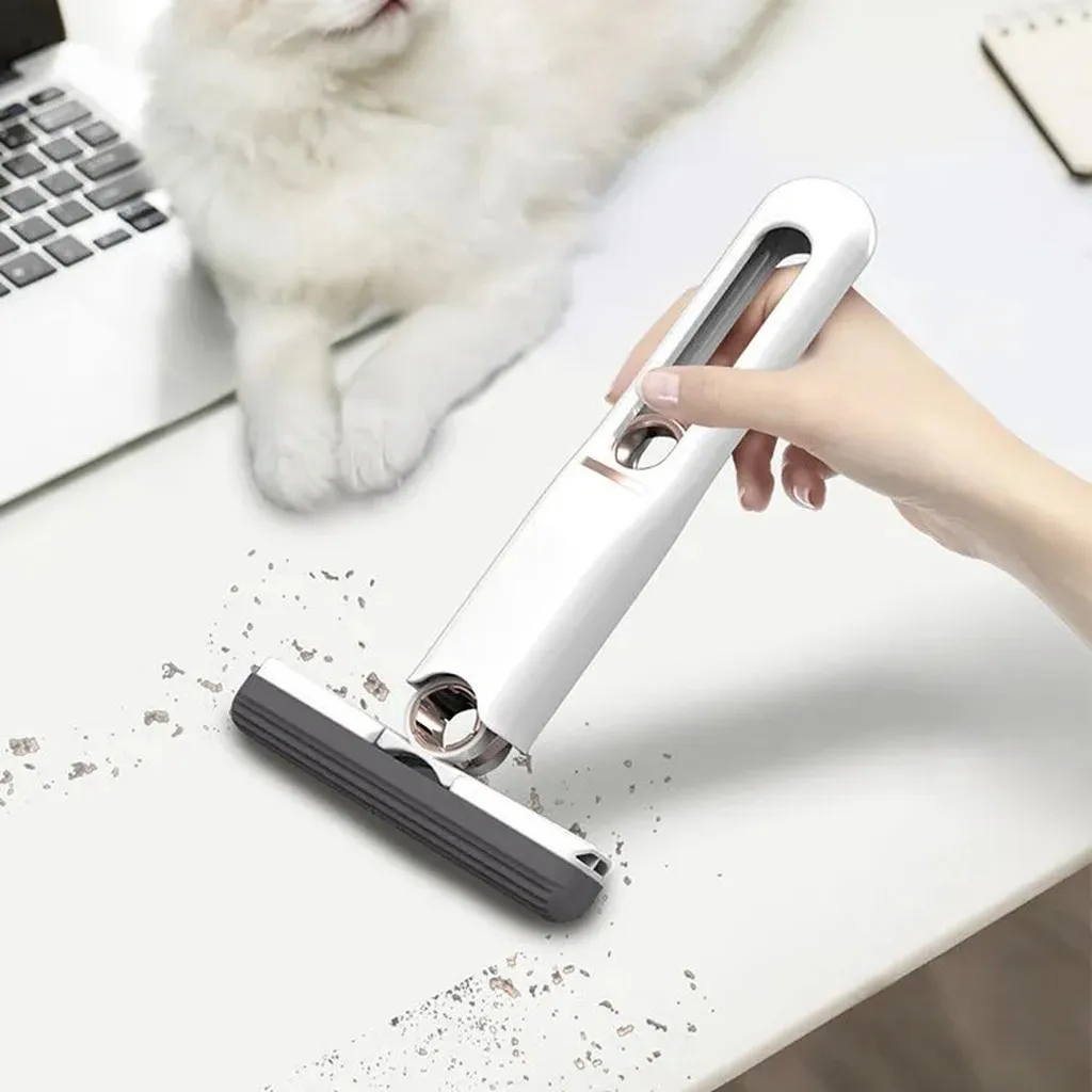 Cây Lau Mặt Kính Có Nút Kéo Vắt Nước - Su