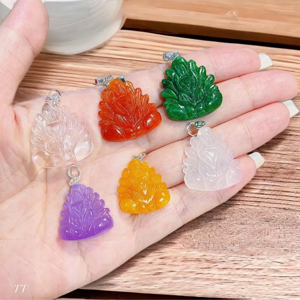 Mặt Dây Chuyền Hồ Ly Chúa Ngọc Thiên Nhiên Móc Bạc Ta - Thắng Giang