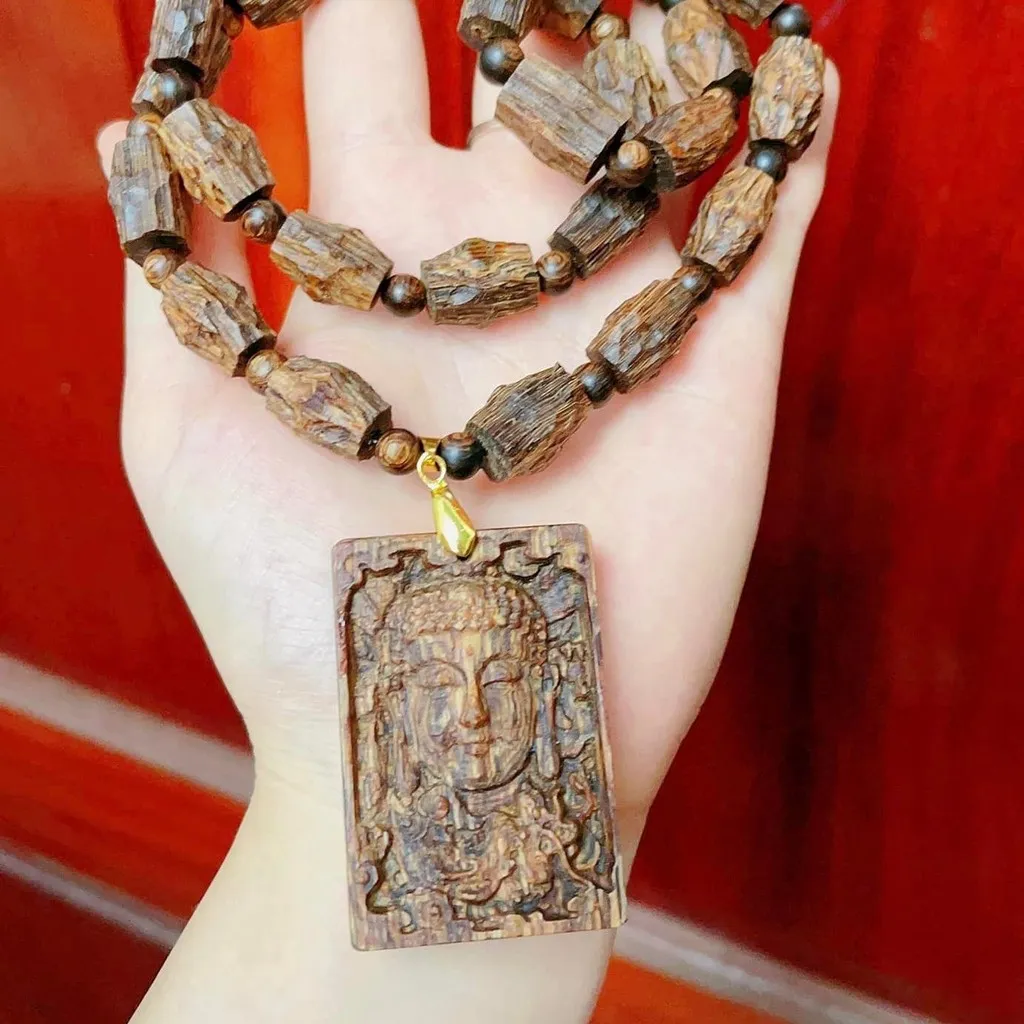 Dây Chuyền Nam Mặt Phật Trầm Hương Sánh Chìm Thiên Nhiên - Thắng Giang