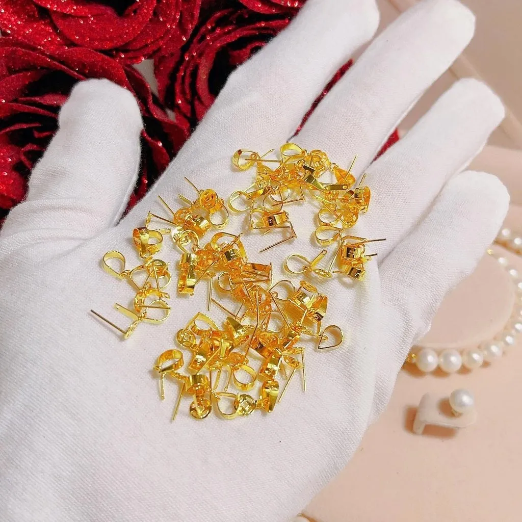 Alternative view of [ 1 Cái ] Móc Dây Chuyền Vàng Tây 10 Kara Có Thẻ Hóa Đơn - Thắng Giang