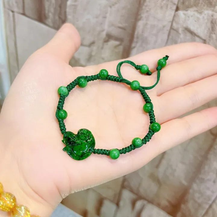 Vòng Tay Hồ Ly Tết Ngọc Cẩm Thạch Sơn Thủy Tự Nhiên - Thắng Giang