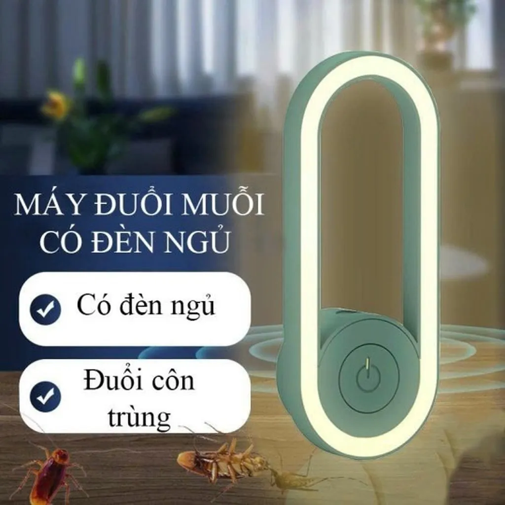Đèn Ngủ Kiêm Máy Đuổi Muỗi Bằng Sóng Siêu Âm - Su