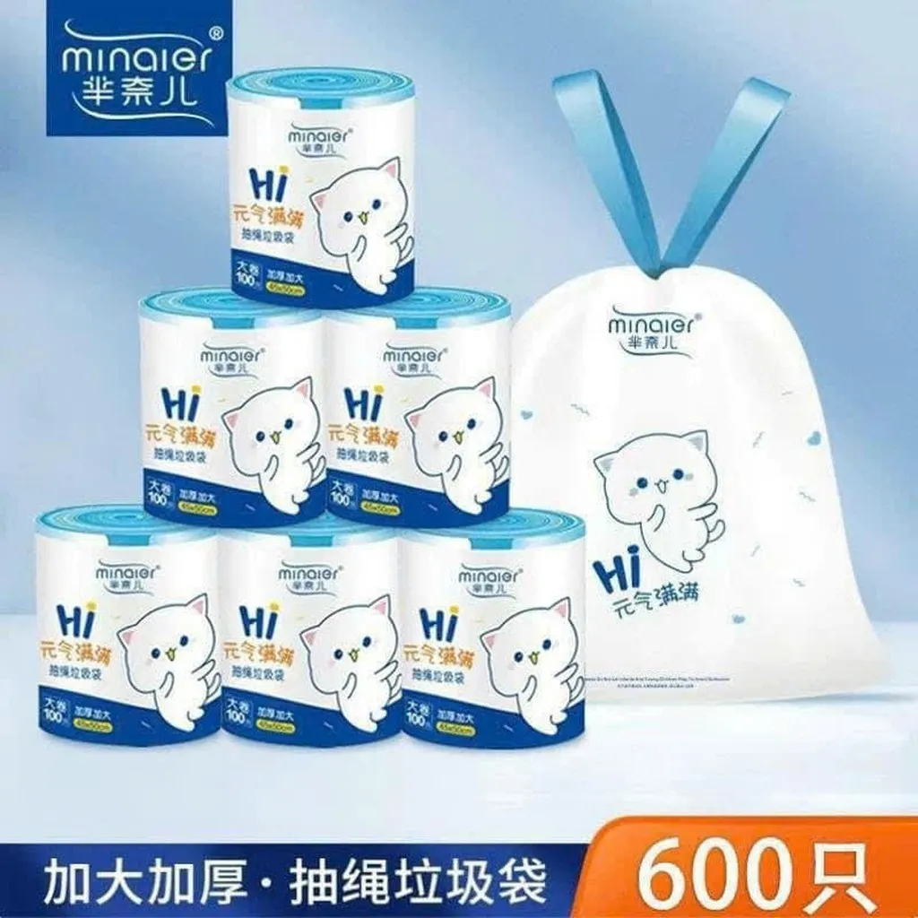 Cuộn Rác Gồm100 Túi Có Quai Xách Chịu Lực Tốt - Gdn