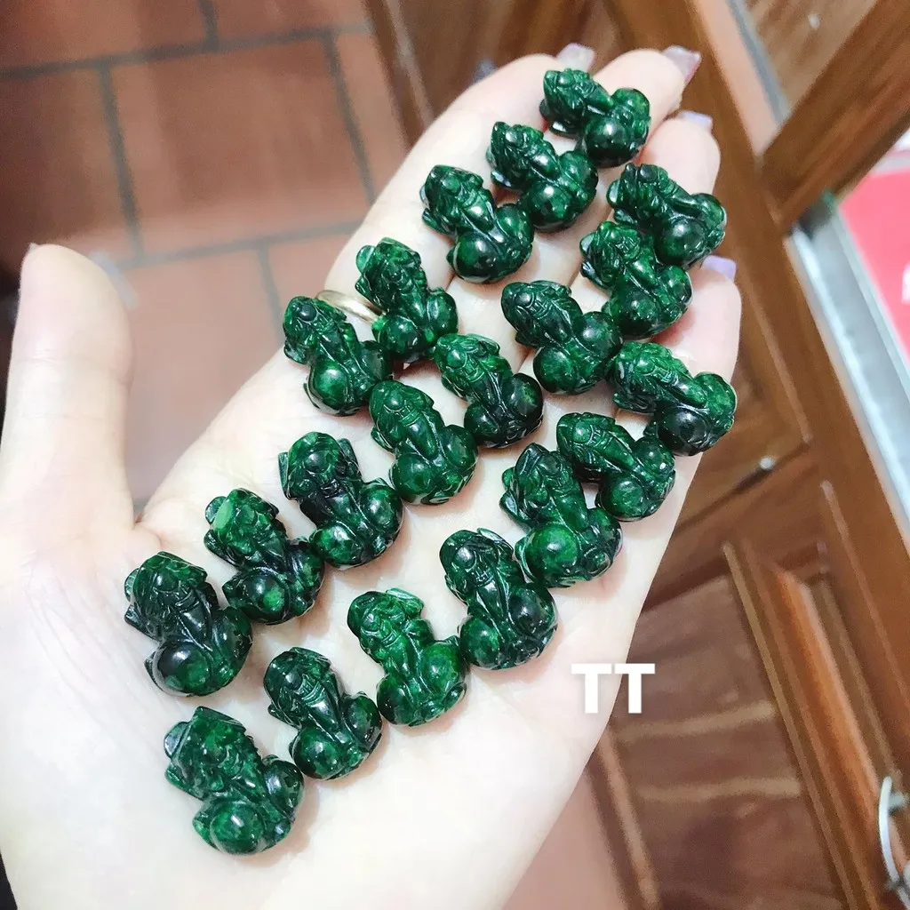 Charm Dây Chuyền Tì Hưu Ngọc Cẩm Thạch Sơn Thủy Thiên Nhiên - Thắng Giang