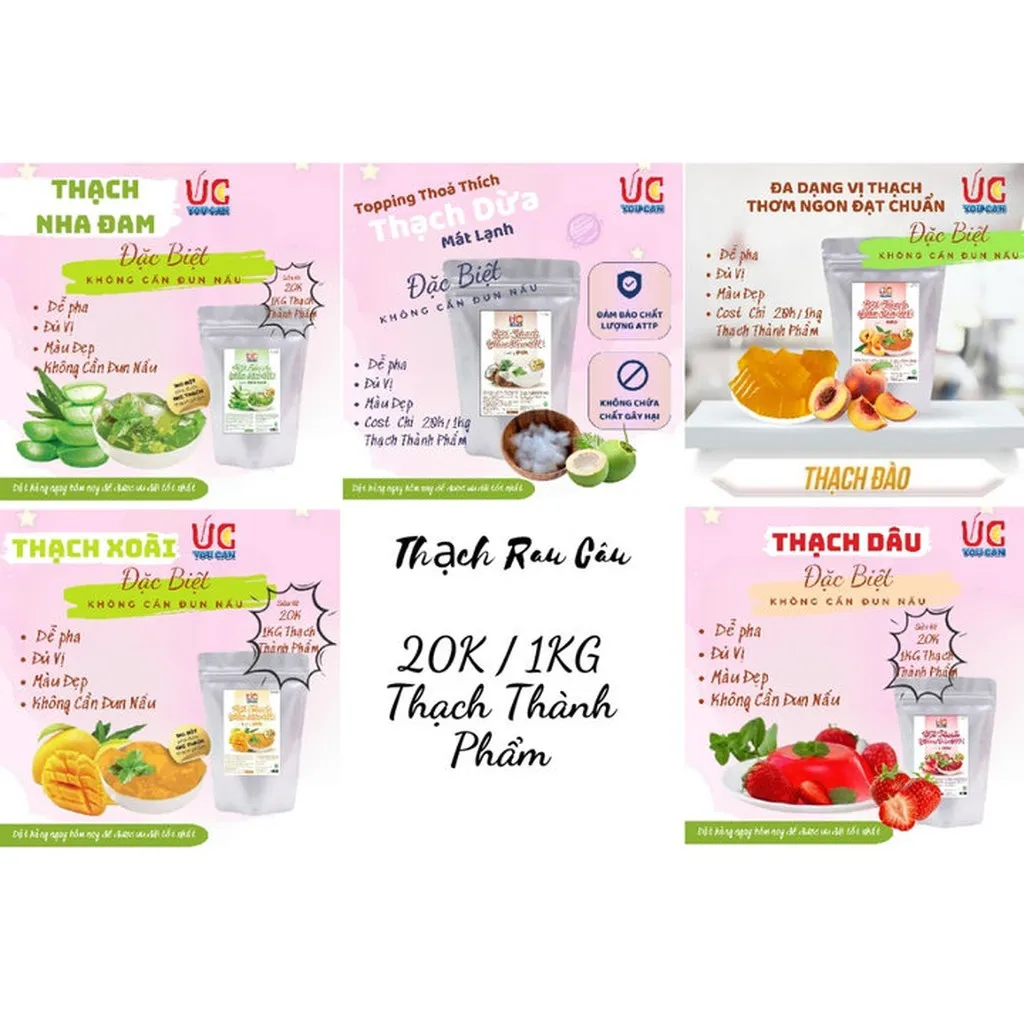 Alternative view of [thùng 10 Túi] Bột Thạch Pha Sẵn 5 Vị Tiện Lợi, Thơm Ngon, Dễ Pha U001 - Lady's Passion