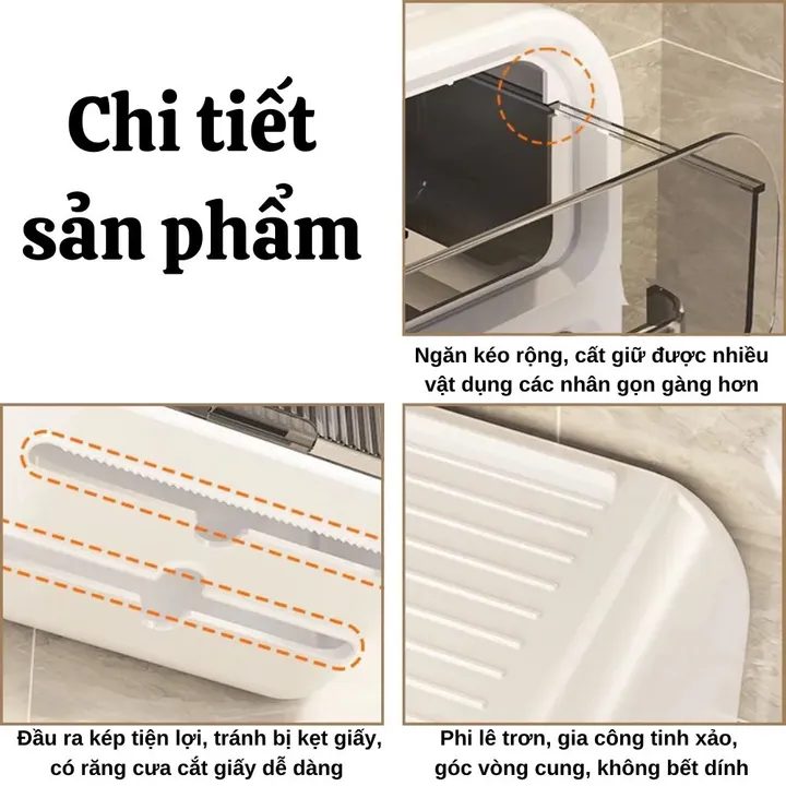 Alternative view of Hộp Giấy Vệ Sinh Dán Tường 2 Ngăn - Gdn