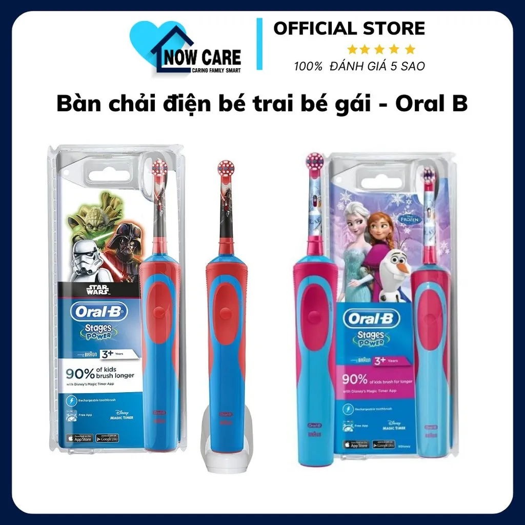 Bàn Chải Điện Bé Trai Bé Gái - Oral B