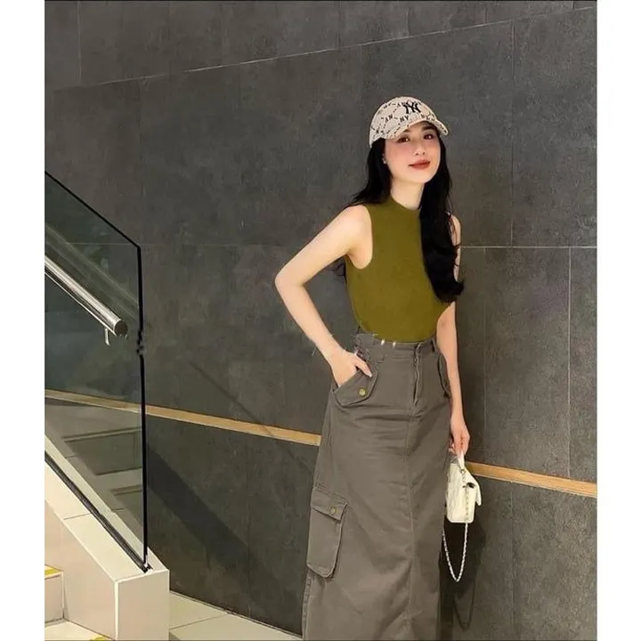 Alternative view of Áo Len Sát Nách Cổ 3cm Ôm Body Slcxa110 - Chipxinhxk