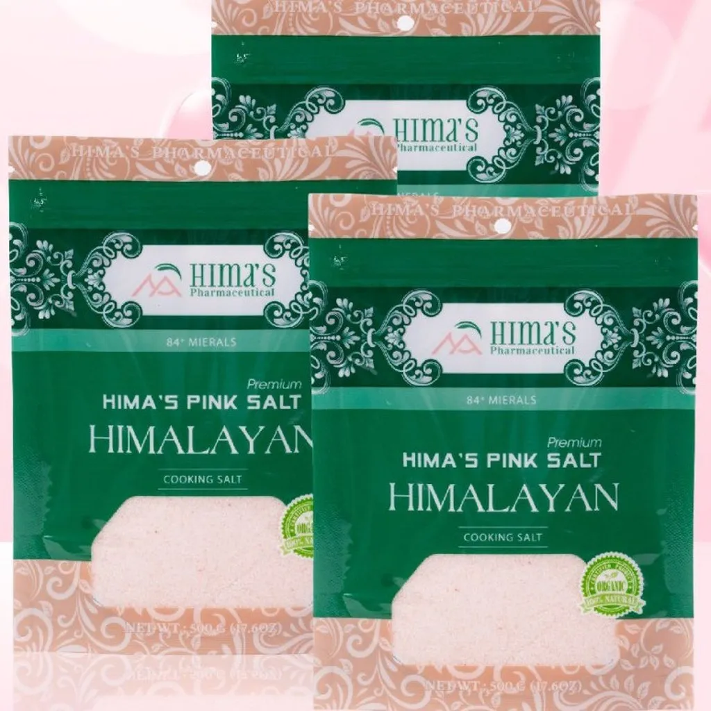 Alternative view of Hộp 10 Gói Muối Hồng Himalaya Hima`s Premium 100g Dạng Mịn - Hima`s Pharmaceutical