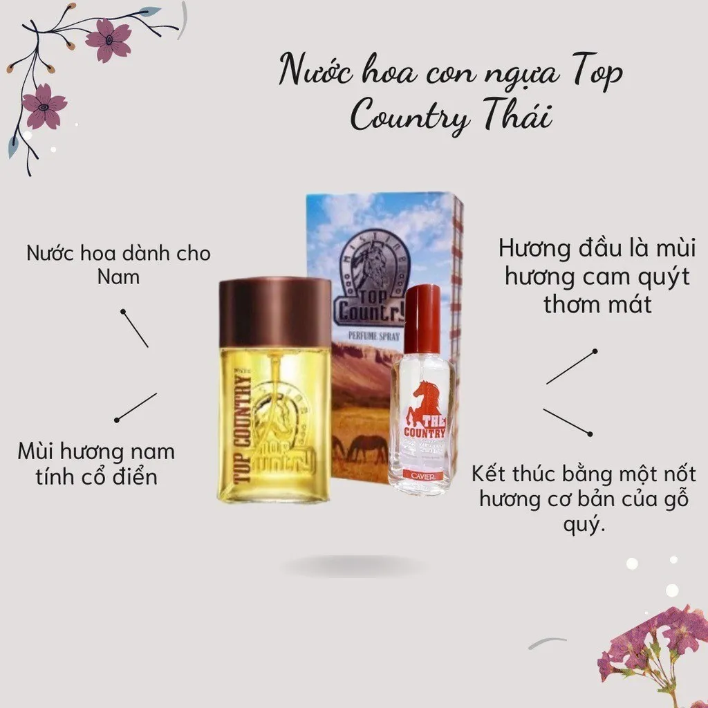 Nước Hoa Con Ngựa Top Country Thái Siêu Thơm - Kim
