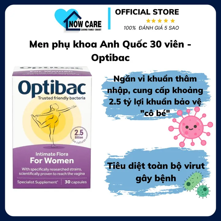 Men Phụ Khoa Anh Quốc 30 Viên - Optibac