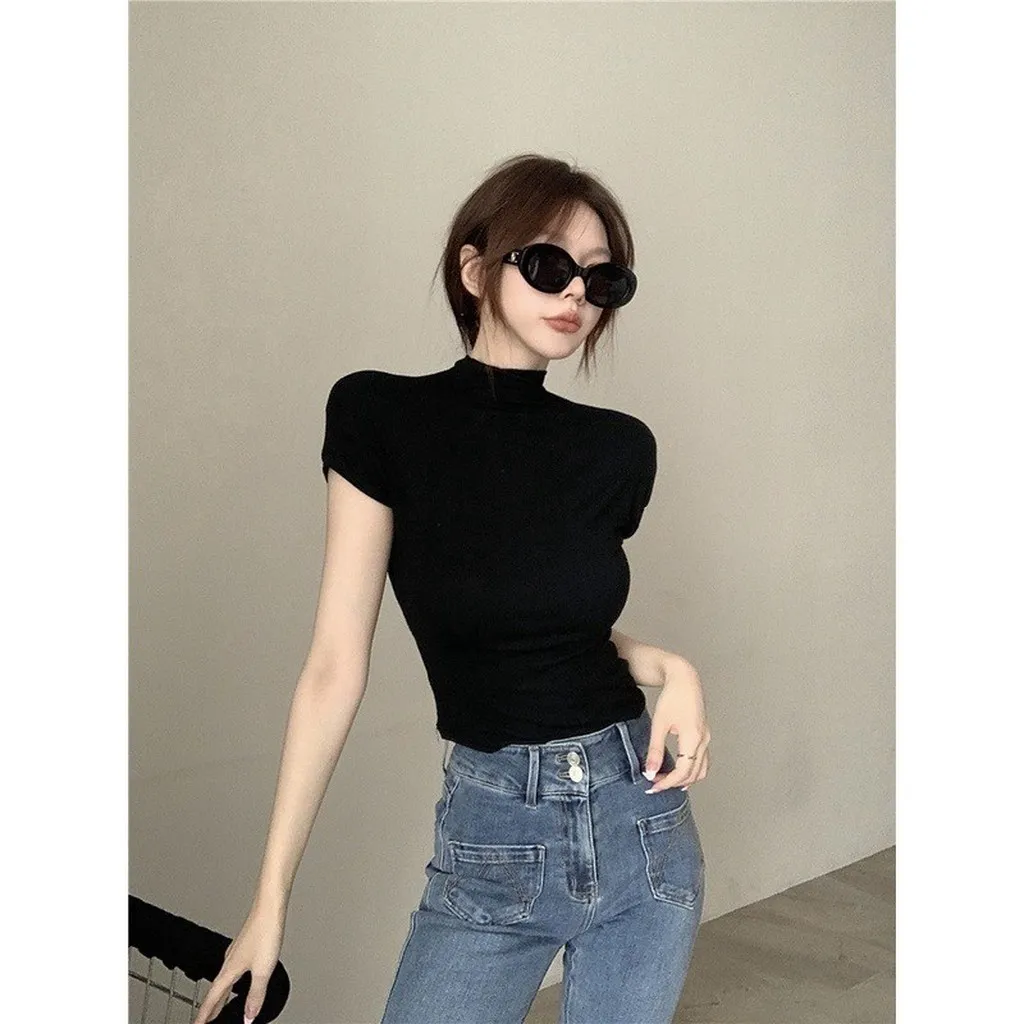 Alternative view of Áo Thun Tay Hến Cổ Cao 3 Cm Chất Liệu Cotton Co Giãn 4 Chiều Sldc204 - Diepchi Fashion