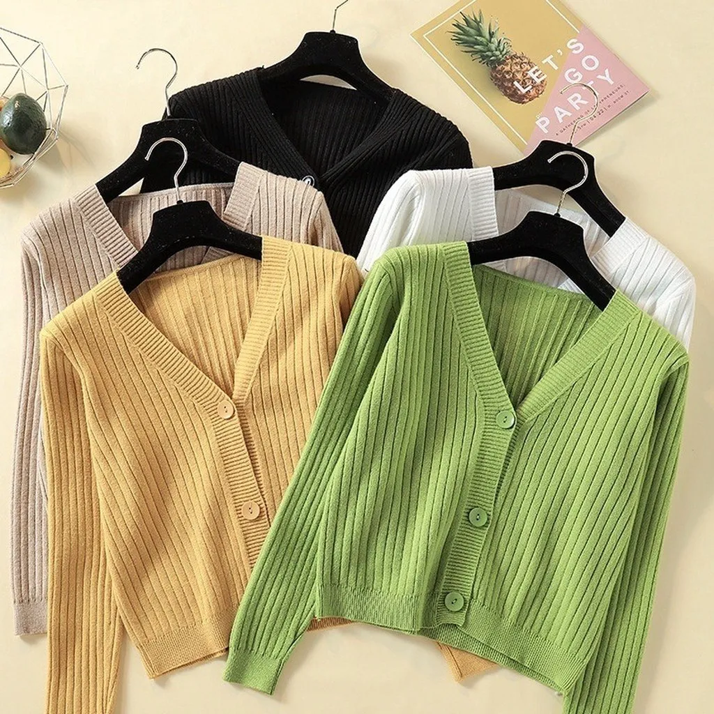 Áo Len Cổ V Phối 3 Khuy Chất Len Lông Cừu Mềm Mịn Sldca71 - Diepchi Fashion