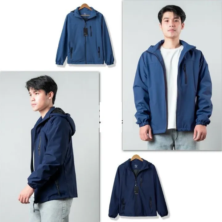 Alternative view of Áo Gió Nam Nữ 2 Lớp, 3 Khóa Kéo Chất Liệu Vải Tráng Bạc Chống Nước Sldcg10 - Diepchi Fashion