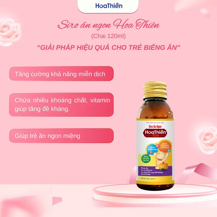Alternative view of Siro Ăn Ngon Hoa Thiên Kids - Chai 120ml - Giải Pháp Cho Trẻ Biếng Ăn - Hoa Thiên