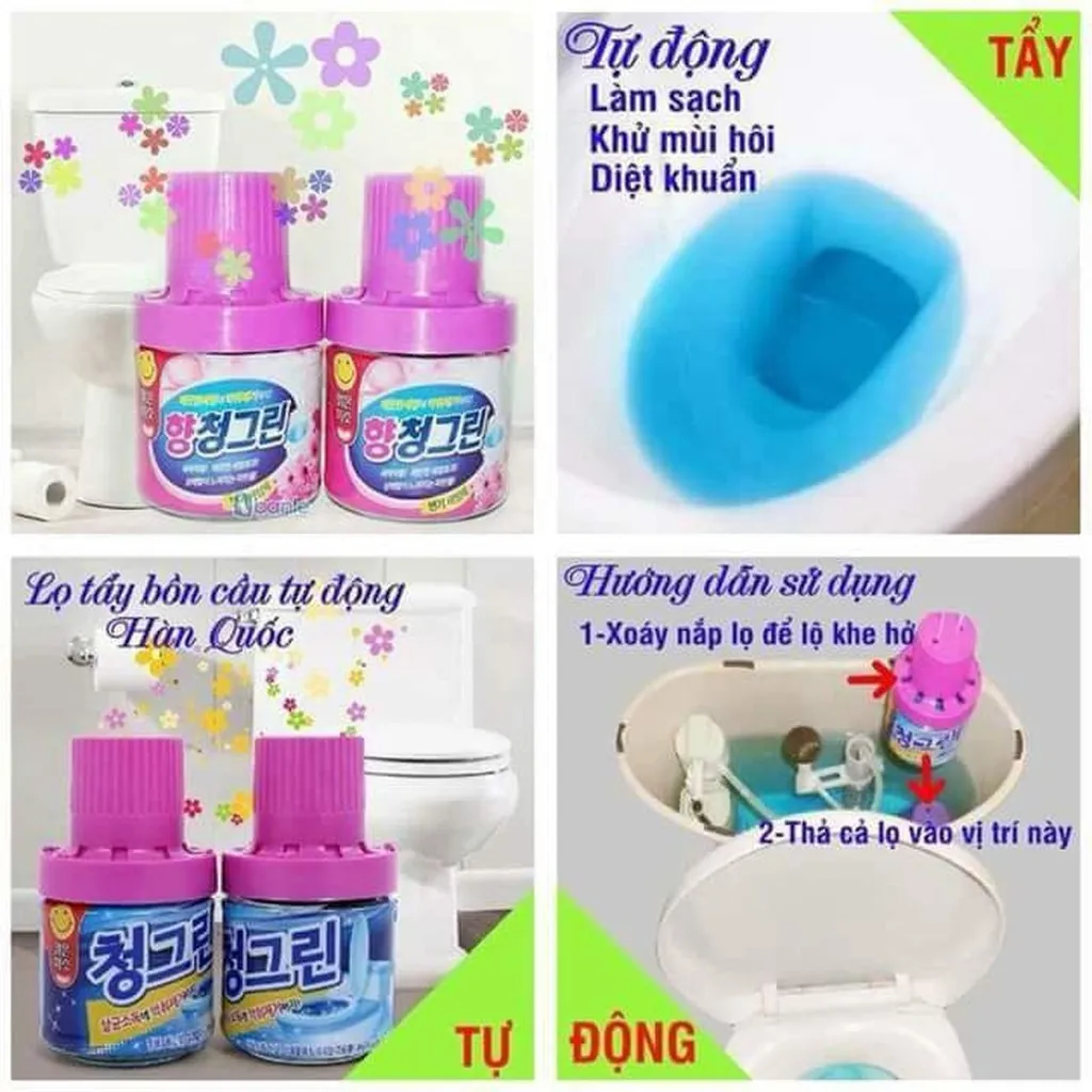 Lọ Thả Bồn Cầu Hàn Quốc 180g Màu Ngẫu Nhiên - Su